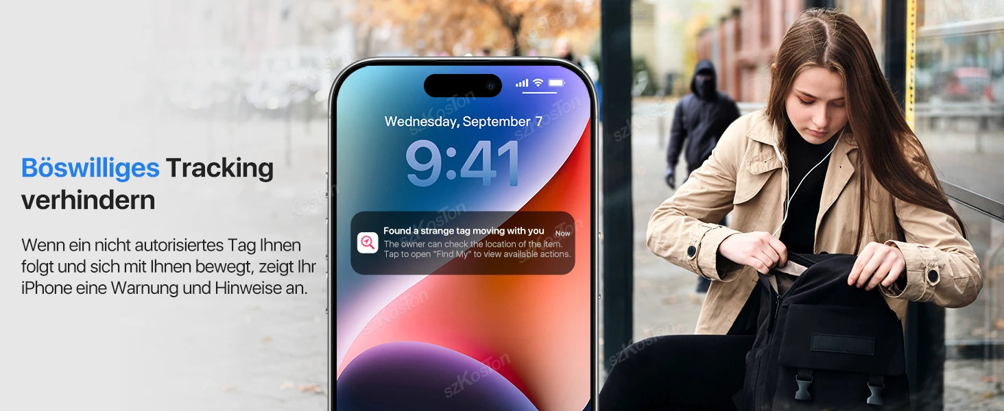 Mini GPS Tracker Compatible with iOS Find My APP Dog Cat Locator Child Finder Pet & Car Lost Tracker Smart iTag with Keychain