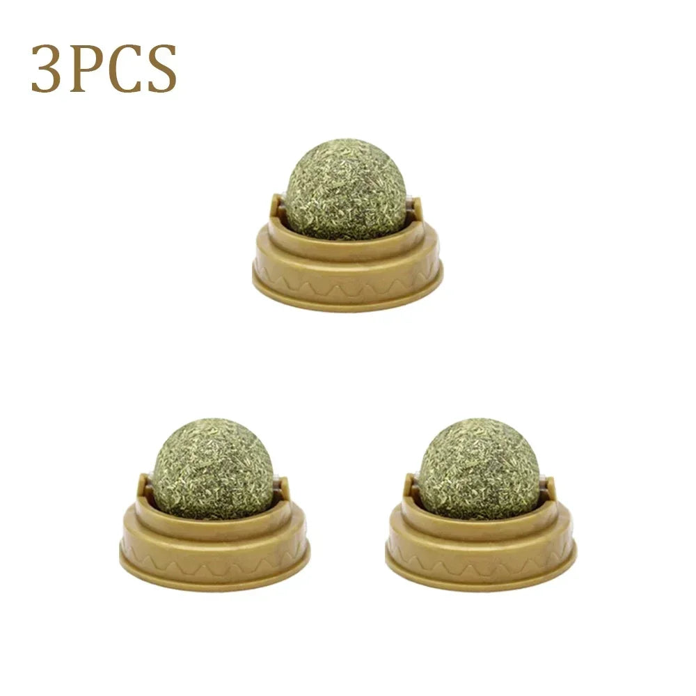 1-10PC Pet Catnip Toys Edible Catnip Ball Safety Healthy Cat Mint Cats Chasing Game Toy Products Clean Teeth The Stomach Catmint