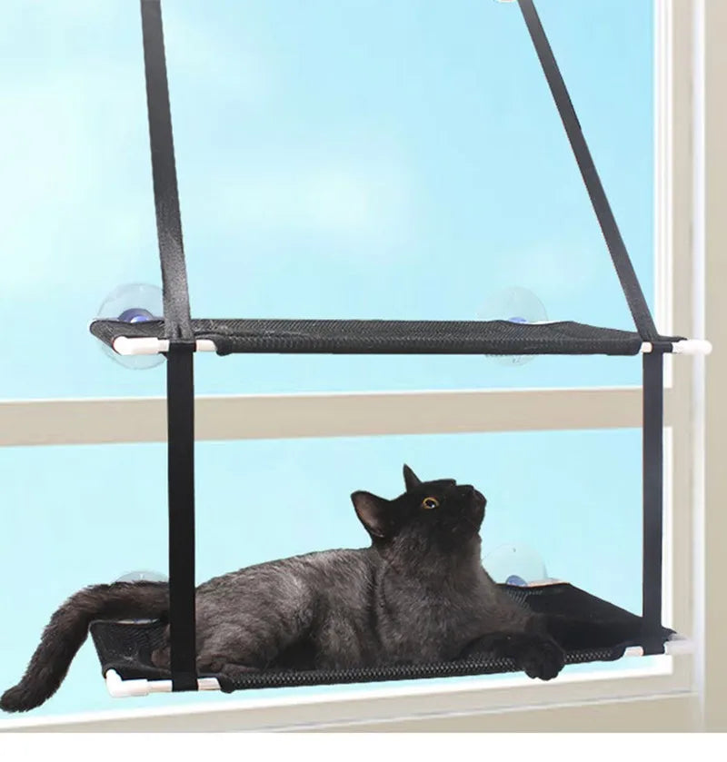Cat Hammock Window Bed Kitten Sunny Seat Hanging Mount Beds Cat Sofa playing double-decker tunnels Suction Cup Wall Pet Hanging