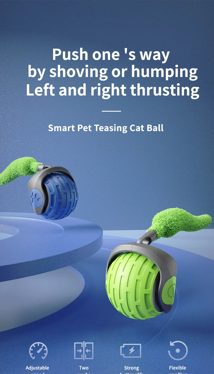 New Interactive Cat Toys Ball Auto Electric Rolling Ball Toys for Cat Kitty Pet Smart Automatic Teaser USB Rechargeable Cat Toy