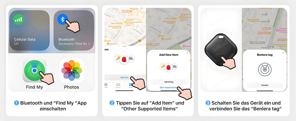 Mini GPS Tracker Compatible with iOS Find My APP Dog Cat Locator Child Finder Pet & Car Lost Tracker Smart iTag with Keychain