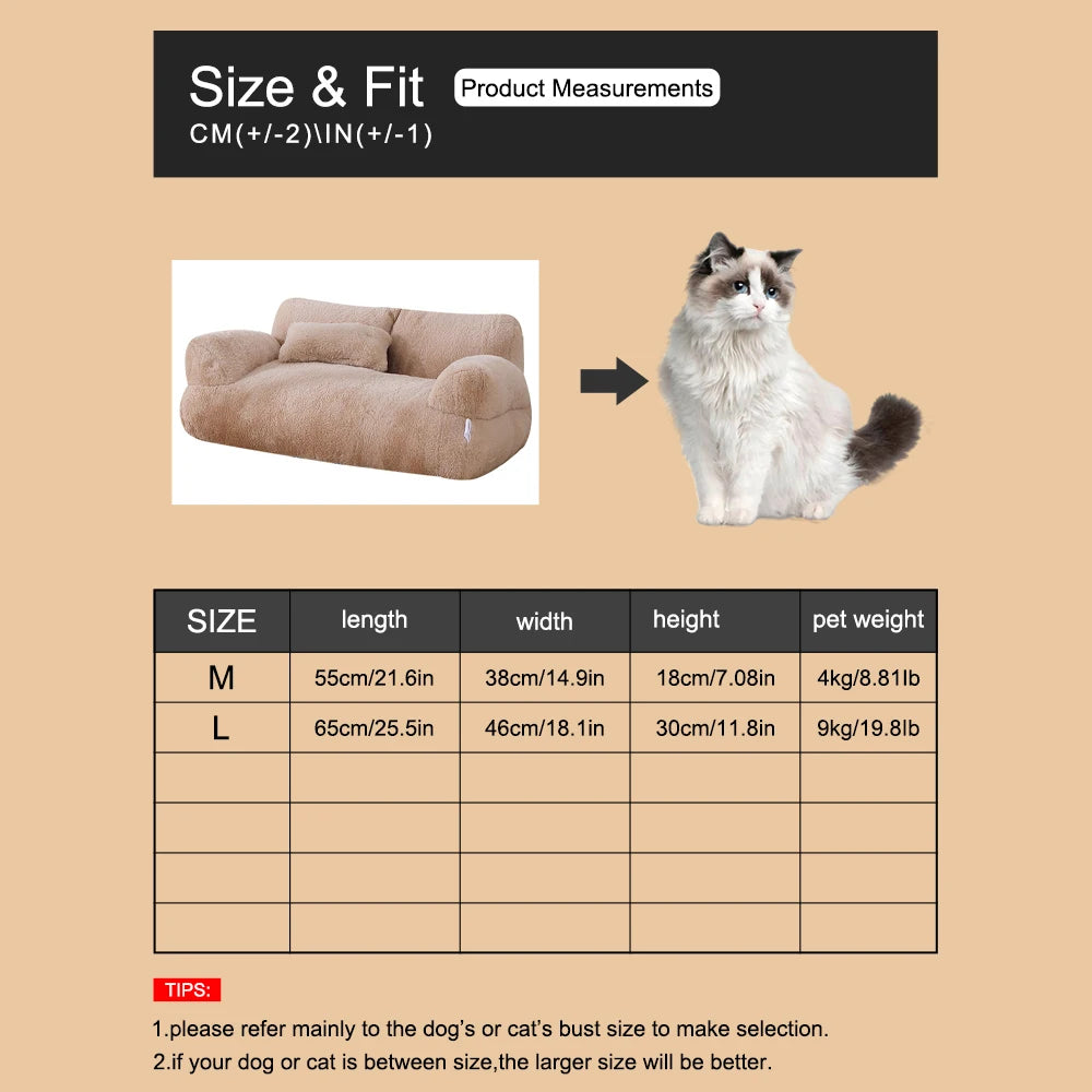 1PC Pet Cat Sofa Detachable Washable All-Season Universal Dog-Friendly Soft Comfortable Couch for Cats And Dogs