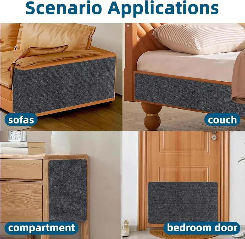 Trimmable Cat Scratching Mat Self-Adhesive Carpet Mat Pad Cat Pet Scratcher Furniture Couch Corner Indoor Sofa Wall Protector
