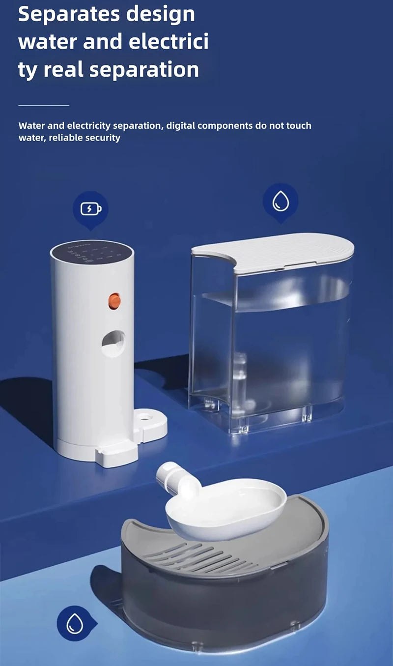 Smart Dump Cat Water Dispenser Running Water Rechargeable Automatic Water Dispenser For Pet Dogs