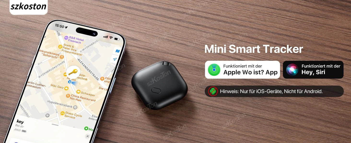 Mini GPS Tracker Compatible with iOS Find My APP Dog Cat Locator Child Finder Pet & Car Lost Tracker Smart iTag with Keychain