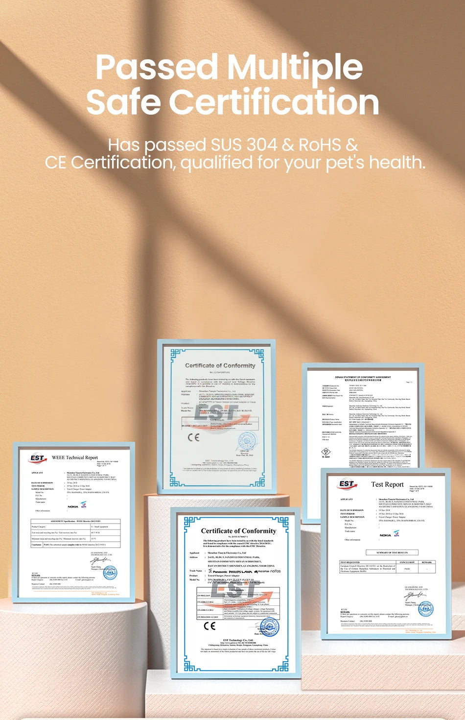 ROJECO Stainless Steel Pet Drinking Fountain Automatic Cat Water Fountain Smart Pet Water Dispenser for Dog Cat Drinking Supply