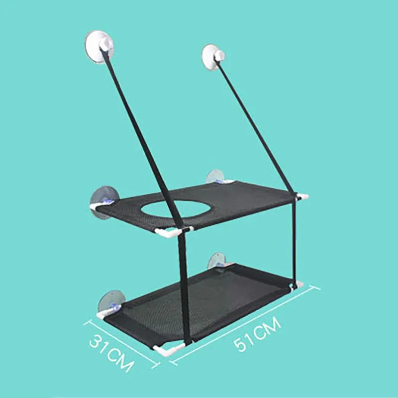 Cat Hammock Window Bed Kitten Sunny Seat Hanging Mount Beds Cat Sofa playing double-decker tunnels Suction Cup Wall Pet Hanging