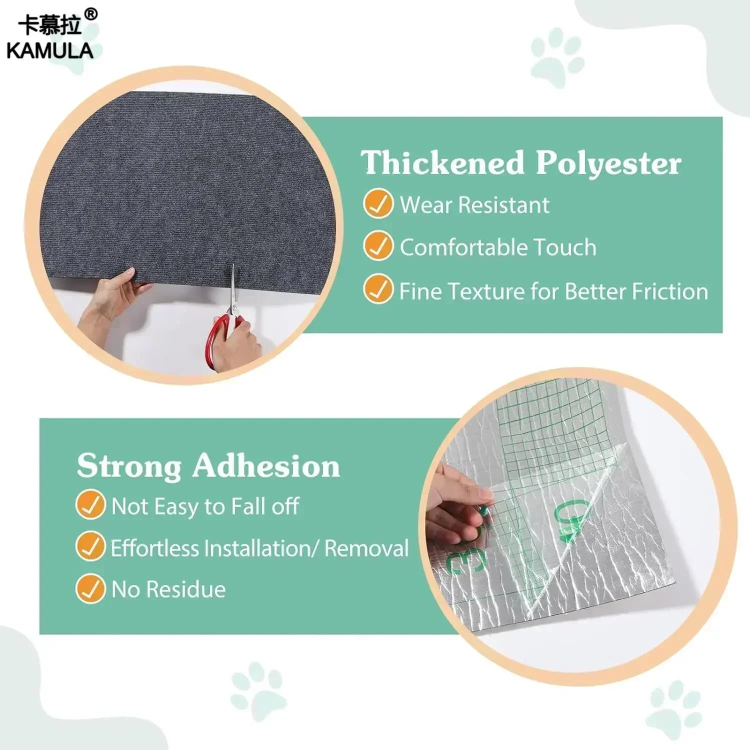 Trimmable Cat Scratching Mat Self-Adhesive Carpet Mat Pad Cat Pet Scratcher Furniture Couch Corner Indoor Sofa Wall Protector