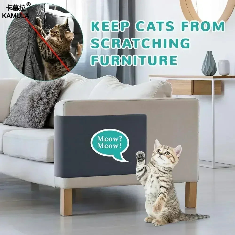 Trimmable Cat Scratching Mat Self-Adhesive Carpet Mat Pad Cat Pet Scratcher Furniture Couch Corner Indoor Sofa Wall Protector