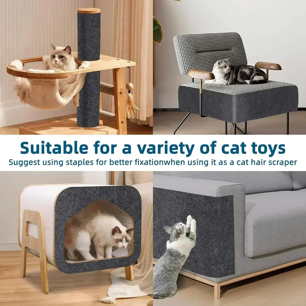 Trimmable Cat Scratching Mat Self-Adhesive Carpet Mat Pad Cat Pet Scratcher Furniture Couch Corner Indoor Sofa Wall Protector